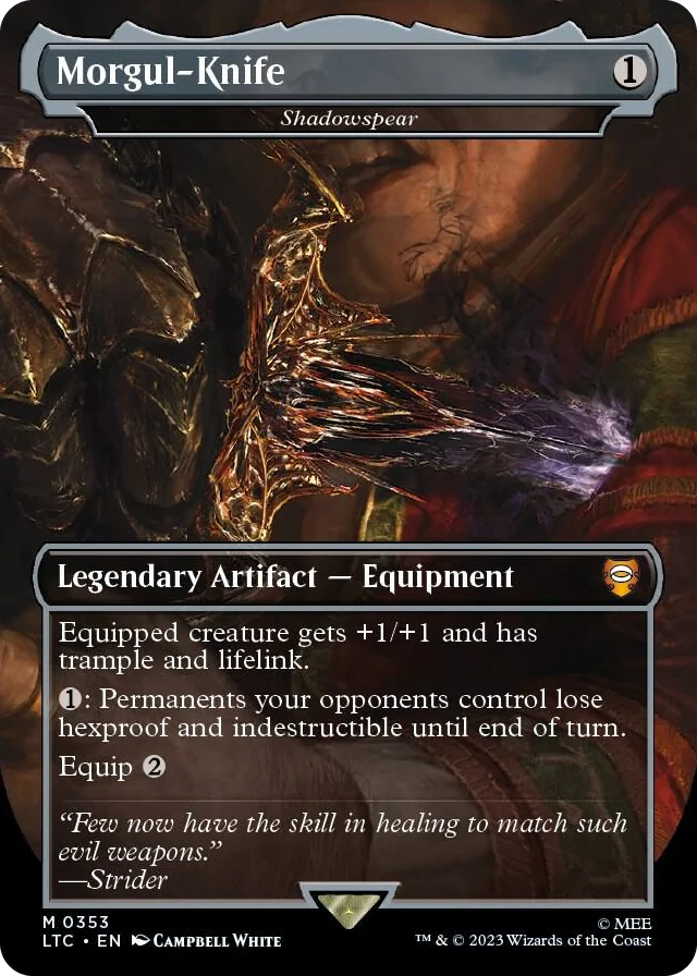 0353 Morgul-Knife - Shadowspear (Borderless) M Commander: The Lord of the Rings: Tales of Middle-earth