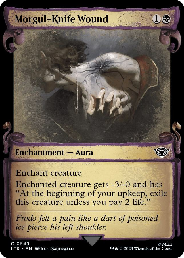 Morgul-Knife Wound (Showcase Scrolls) #549 C - Universes Beyond: The Lord of the Rings: Tales of Middle-earth Pokemon card
