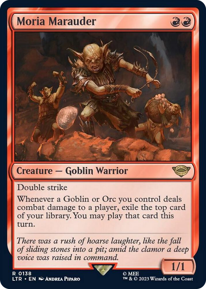 Moria Marauder #138 R - Universes Beyond: The Lord of the Rings: Tales of Middle-earth Pokemon card