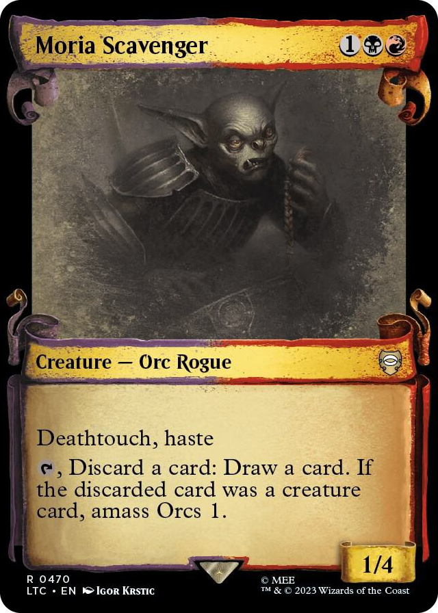 Moria Scavenger (Showcase Scrolls) #470 R - Commander: The Lord of the Rings: Tales of Middle-earth Pokemon card