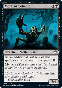 0114 Morkrut Behemoth C Innistrad: Midnight Hunt
