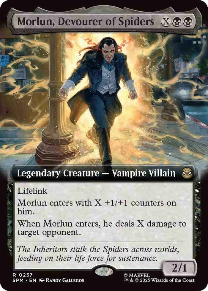 Morlun, Devourer of Spiders (Extended Art) #257 R - Marvel's Spider-Man Pokemon card