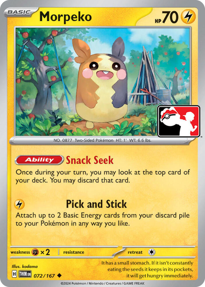 0072 Morpeko - 072-167 Uncommon Prize Pack Series Cards