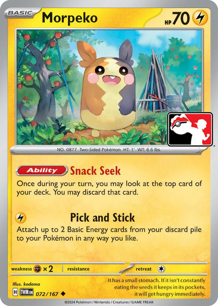 0072 Morpeko - 072-167 Uncommon Prize Pack Series Cards