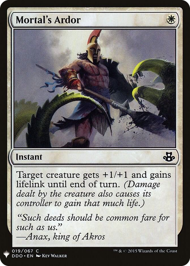 0019 Mortal's Ardor C The List Reprints