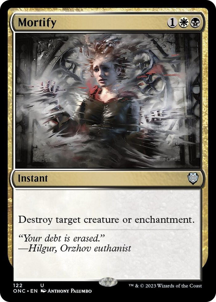 Mortify #122 U - Commander: Phyrexia: All Will Be One Pokemon card