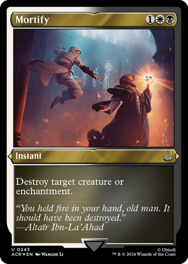 0243 Mortify (Foil Etched) U Universes Beyond: Assassin's Creed