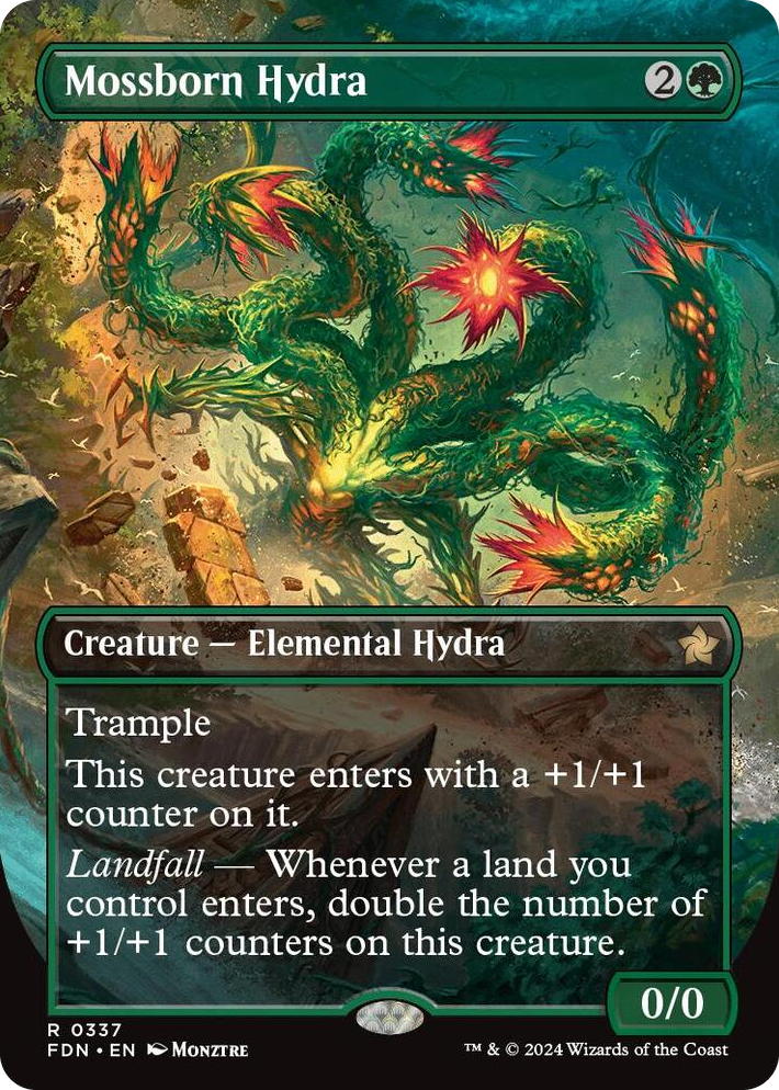 0337 Mossborn Hydra (Borderless) R Foundations