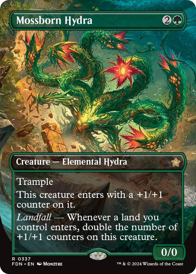 0337 Mossborn Hydra (Borderless) R Foundations