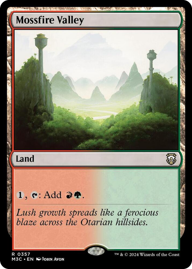0357 Mossfire Valley (Ripple Foil) R Commander: Modern Horizons 3
