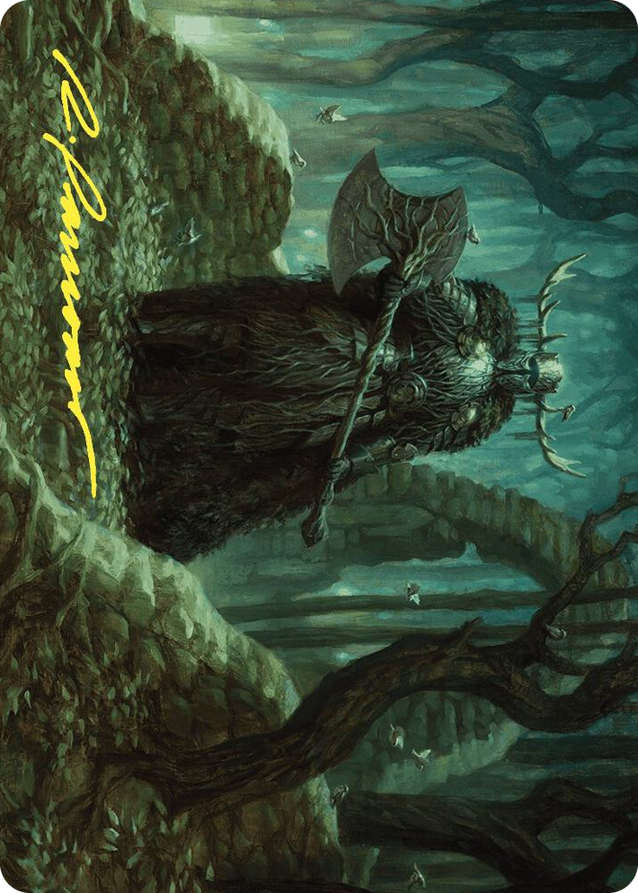 0040 Mosswood Dreadknight Art Card (Gold-Stamped Signature) S Art Series: Wilds of Eldraine