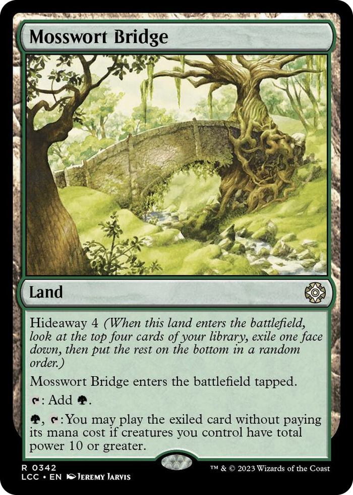Mosswort Bridge #342 R - Commander: The Lost Caverns of Ixalan Pokemon card
