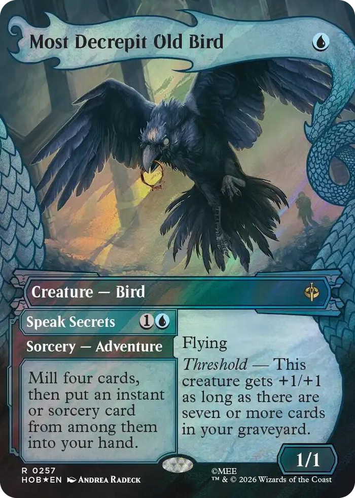 Most Decrepit Old Bird (Showcase) (Surge Foil) #257 R - The Hobbit Pokemon card