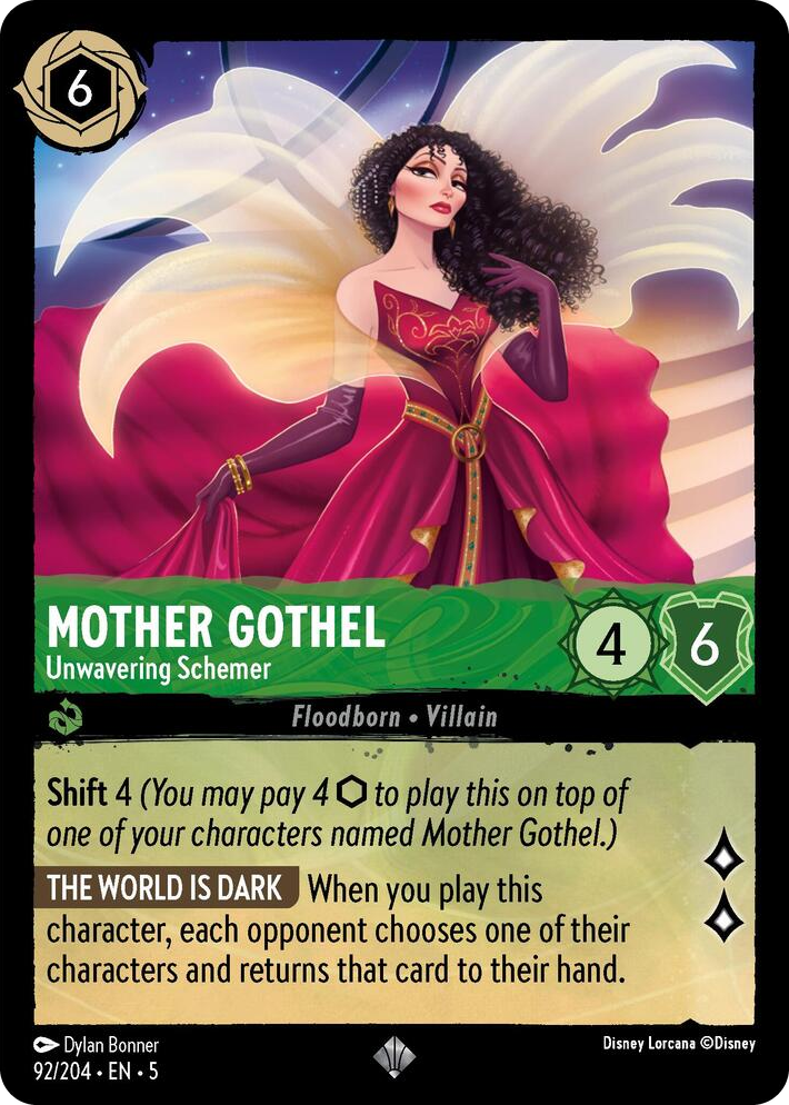 0092 Mother Gothel - Unwavering Schemer Super Rare Shimmering Skies