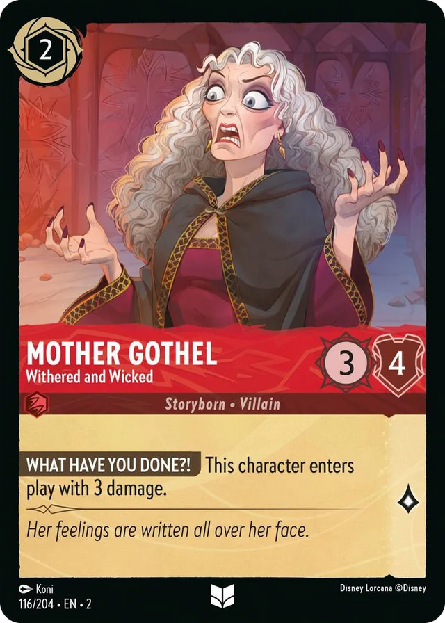 0116 Mother Gothel - Withered and Wicked Uncommon Rise of the Floodborn