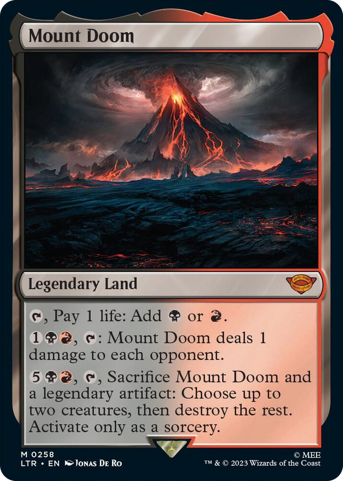 Mount Doom #258 M - Universes Beyond: The Lord of the Rings: Tales of Middle-earth Pokemon card