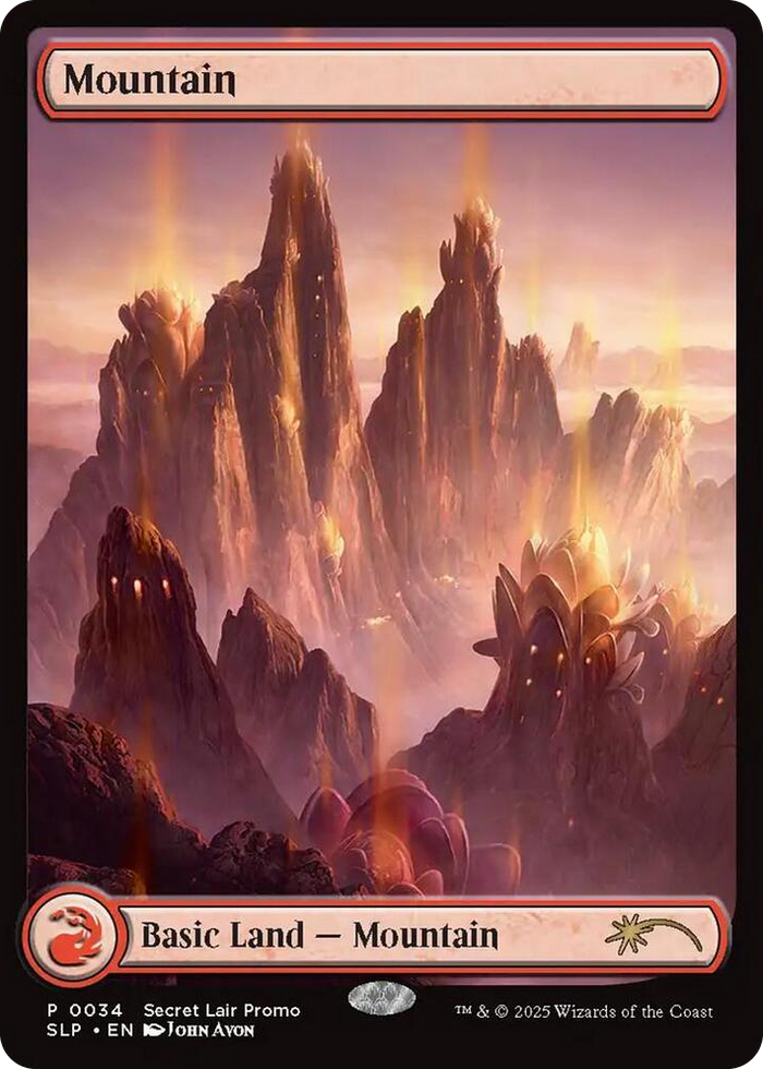 Mountain (0034) #34 P - Secret Lair Showdown Pokemon card