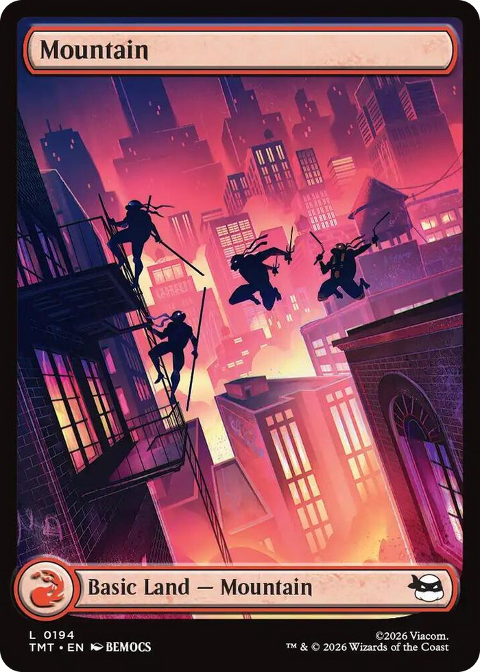 Mountain (0194) #194 L - Teenage Mutant Ninja Turtles Pokemon card