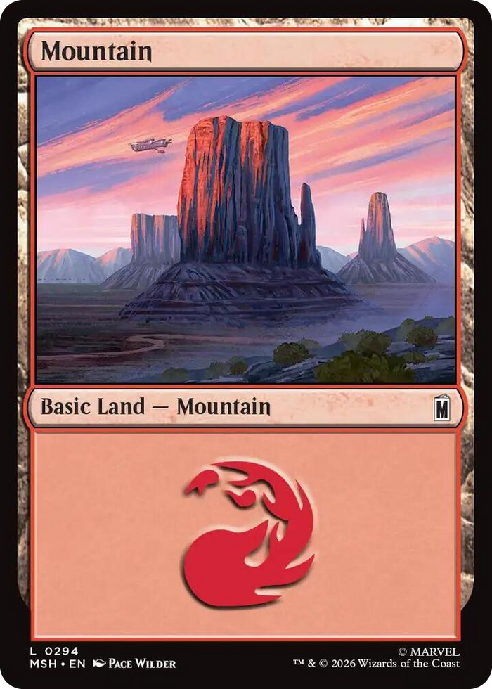 Mountain (0294) #294 L - Marvel Super Heroes Pokemon card