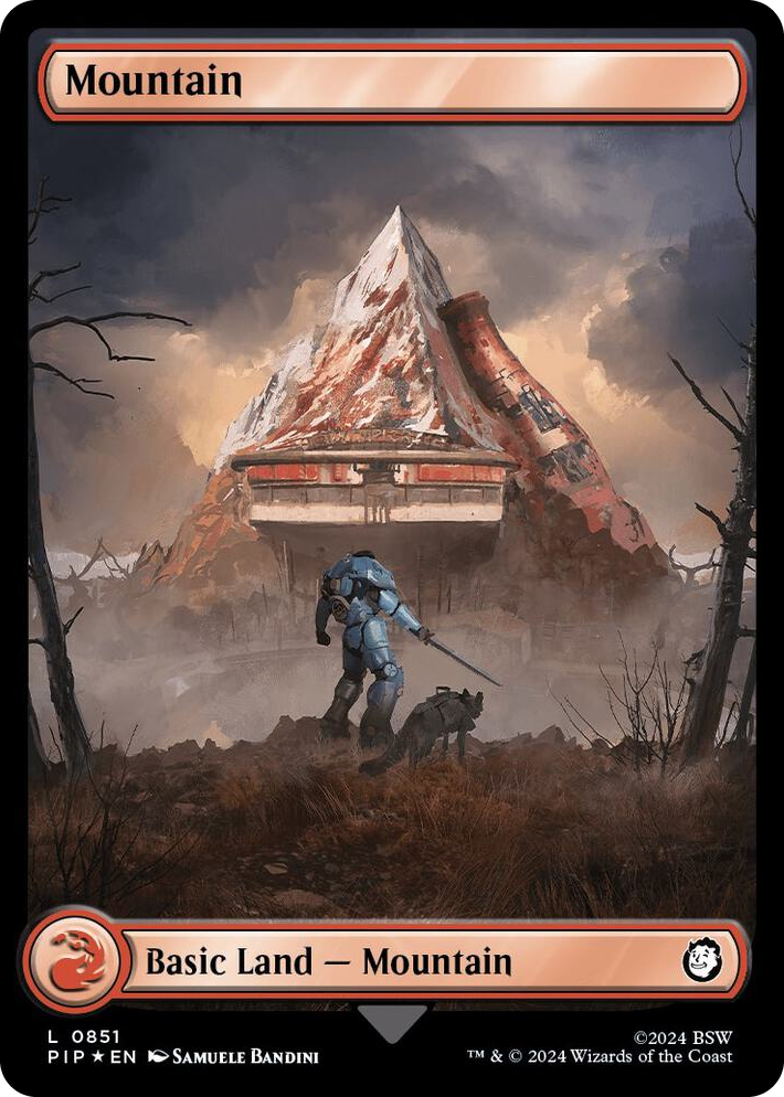 0851 Mountain (0851) (Surge Foil) L Universes Beyond: Fallout