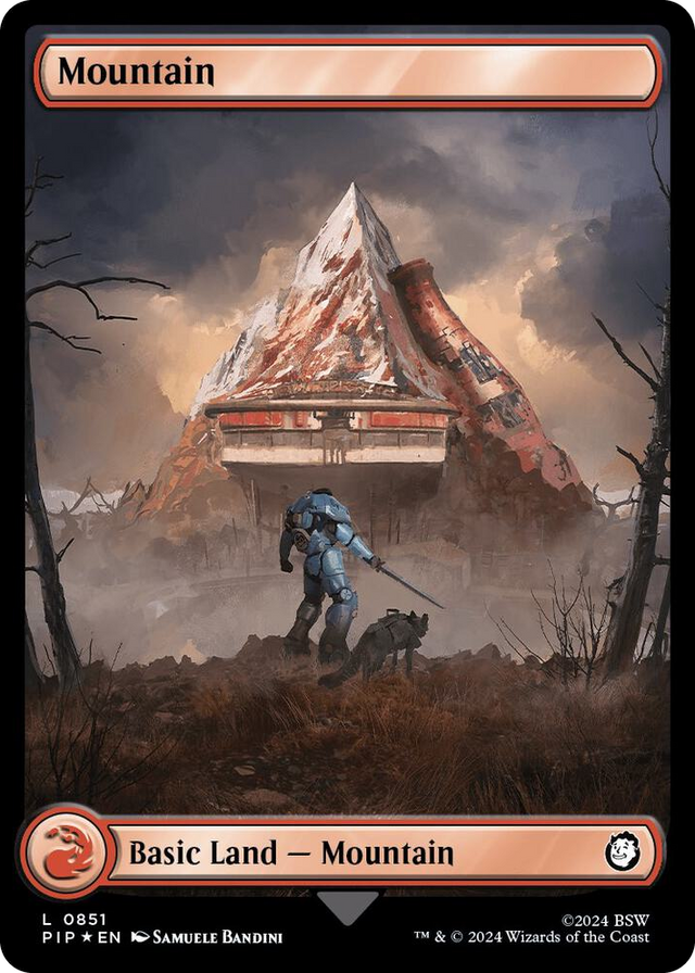 0851 Mountain (0851) (Surge Foil) L Universes Beyond: Fallout