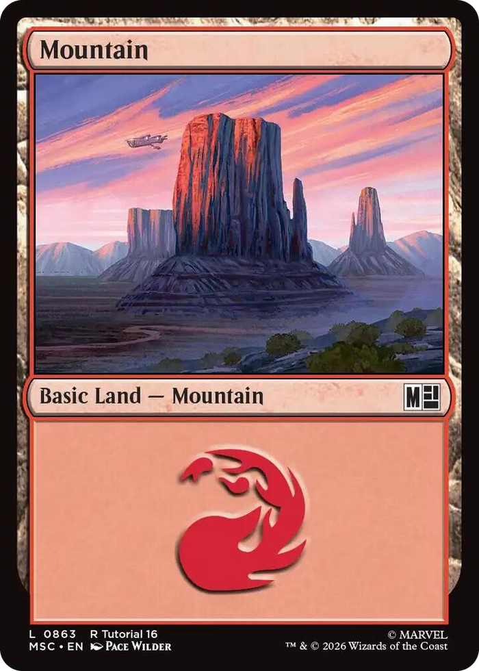 Mountain (0863) #863 L - Commander: Marvel Super Heroes Pokemon card