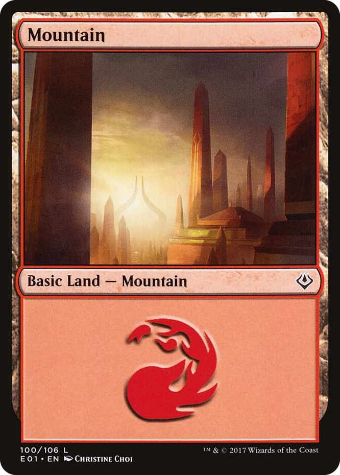 Mountain (100) #100 L - Archenemy: Nicol Bolas Pokemon card