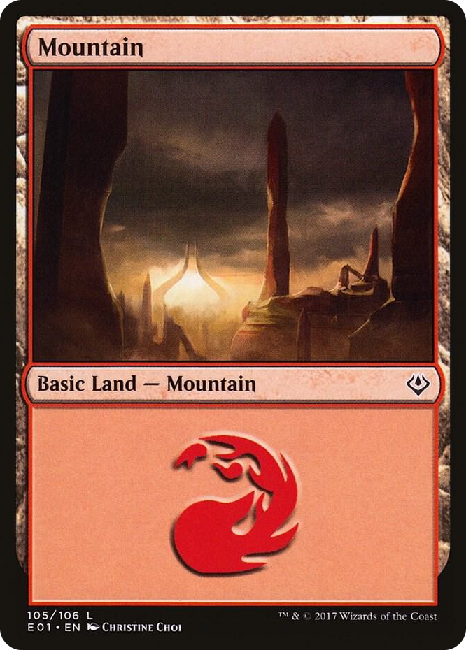 Mountain (105) #105 L - Archenemy: Nicol Bolas Pokemon card