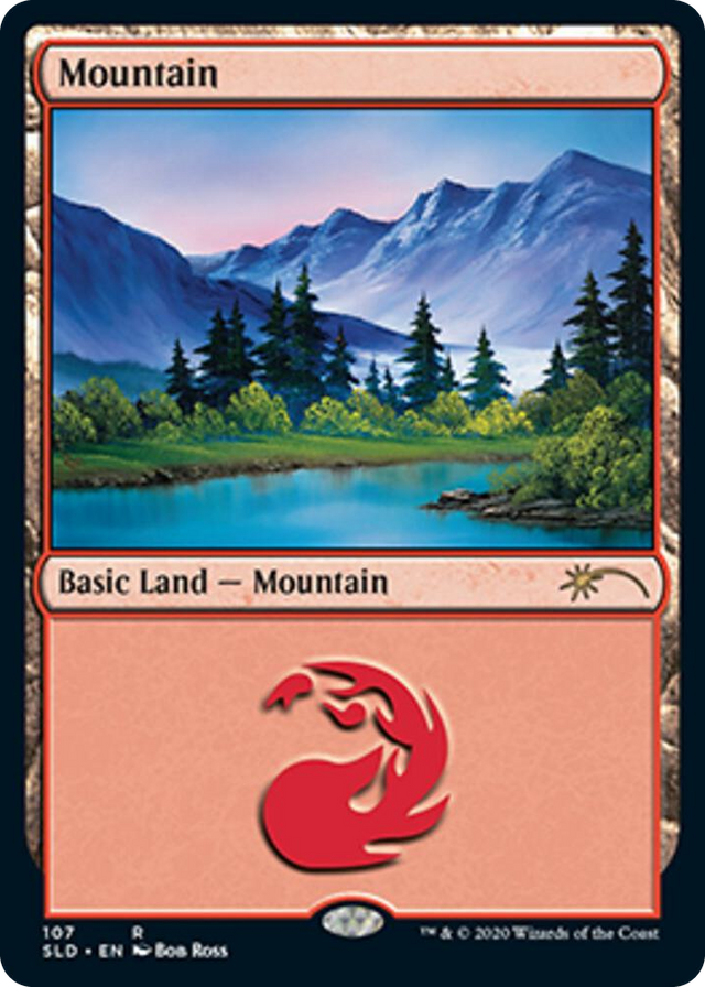 0107 Mountain (107) (Bob Ross) R Secret Lair Drop Series