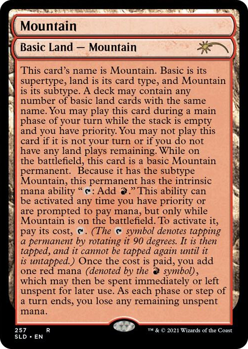 0257 Mountain (257) (Full-Text Lands) R Secret Lair Drop Series