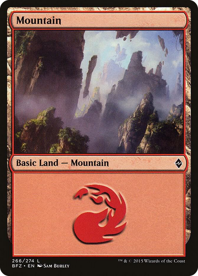 0266 Mountain (266) L Battle for Zendikar