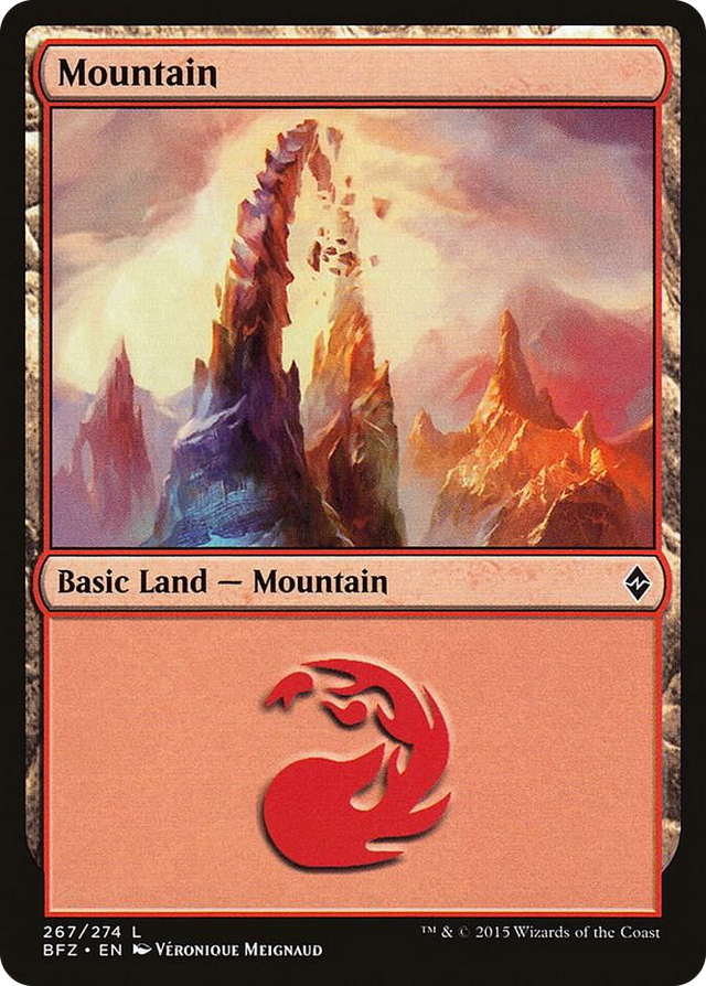 0267 Mountain (267) L Battle for Zendikar