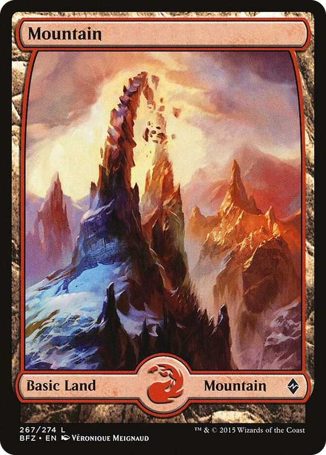 0267 Mountain (267) - Full Art L Battle for Zendikar