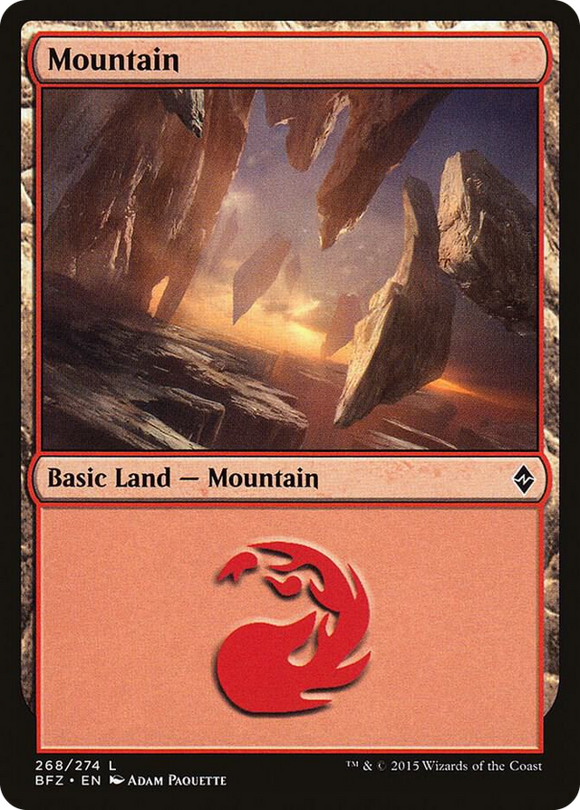 0268 Mountain (268) L Battle for Zendikar