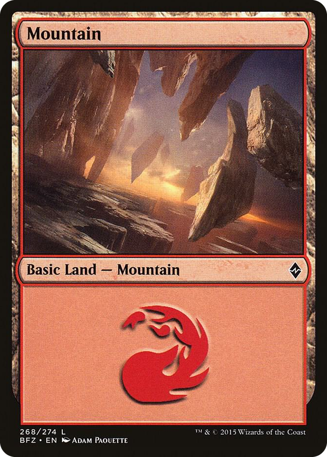 Mountain (268) #268 L - Battle for Zendikar Pokemon card