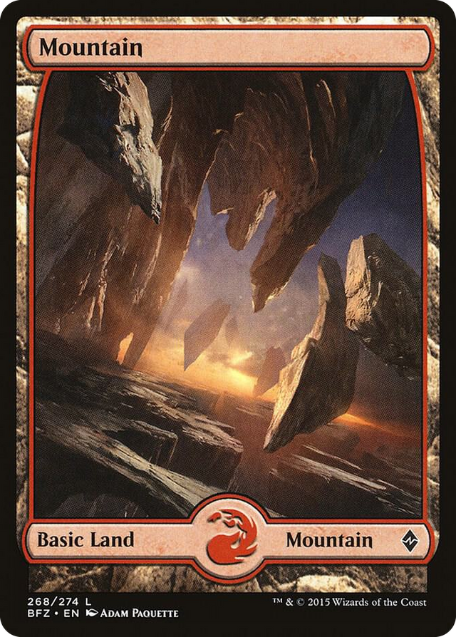 0268 Mountain (268) - Full Art L Battle for Zendikar