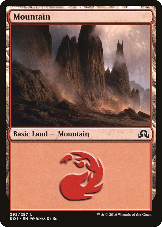 Mountain (292) #292 L - Shadows over Innistrad Pokemon card