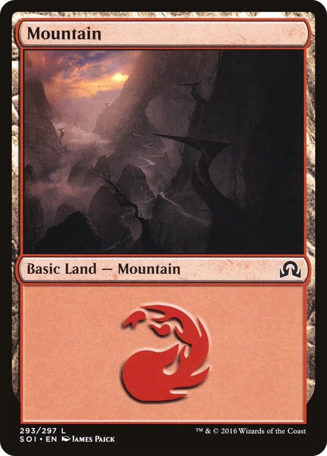 Mountain (293) #293 L - Shadows over Innistrad Pokemon card