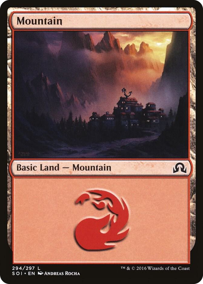 Mountain (294) #294 L - Shadows over Innistrad Pokemon card