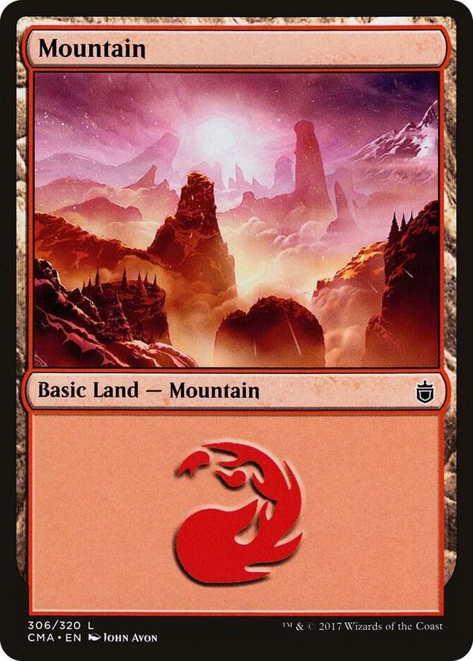Mountain (306) #306 L - Commander Anthology Pokemon card
