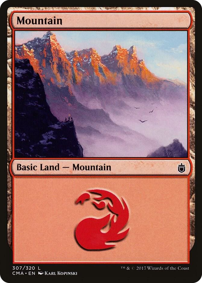 Mountain (307) #307 L - Commander Anthology Pokemon card