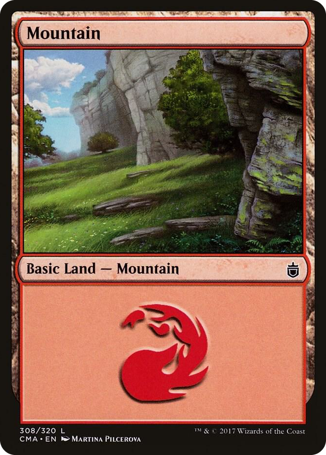 Mountain (308) #308 L - Commander Anthology Pokemon card