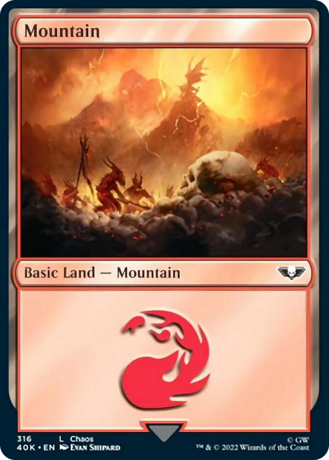 0316 Mountain (316) (Surge Foil) L Universes Beyond: Warhammer 40,000