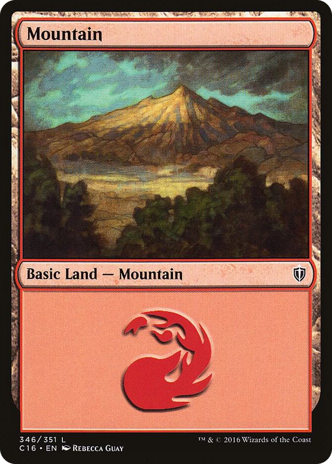 Mountain (346) #346 L - Commander 2016 Pokemon card