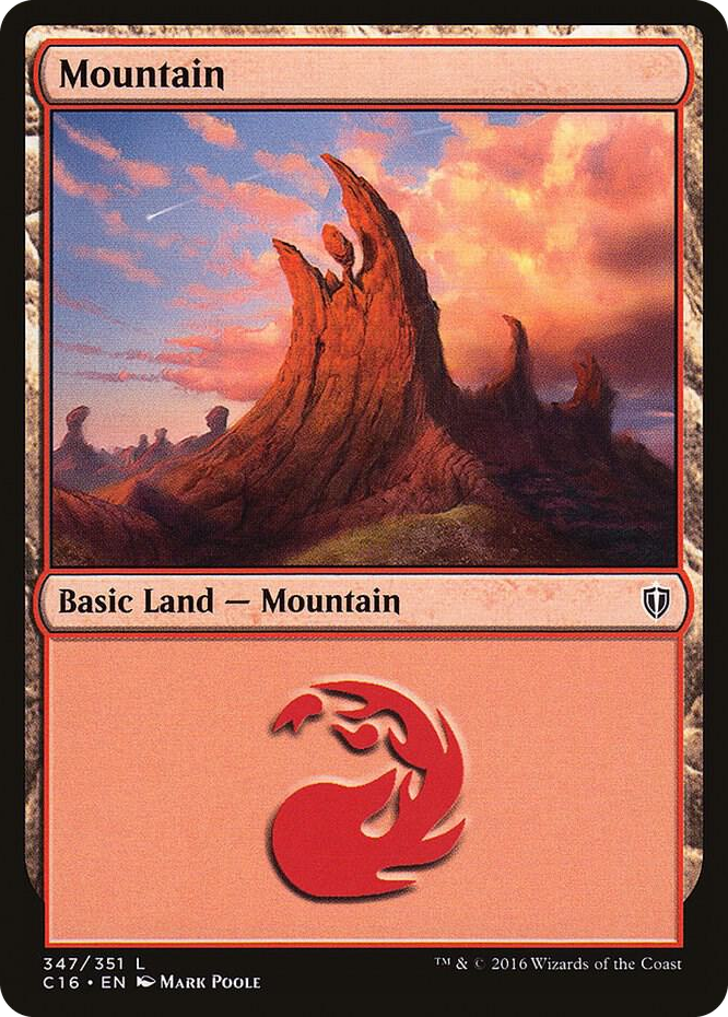 Mountain (347) #347 L - Commander 2016 Pokemon card