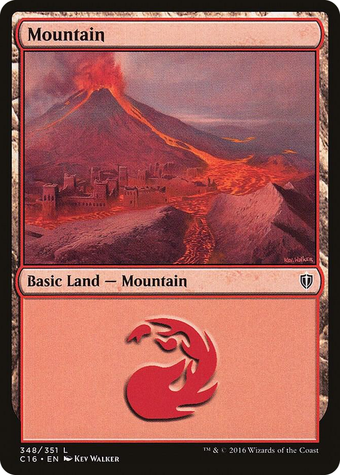 Mountain (348) #348 L - Commander 2016 Pokemon card