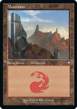 0036 Mountain (36) (Retro Frame) L Commander: The Brothers' War