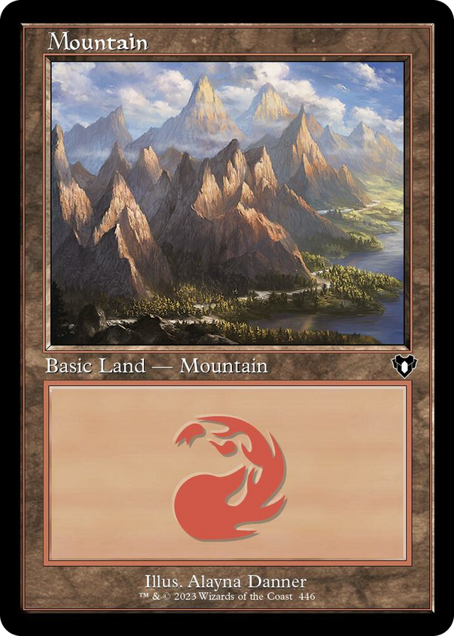0446 Mountain (446) (Retro Frame) L Commander Masters