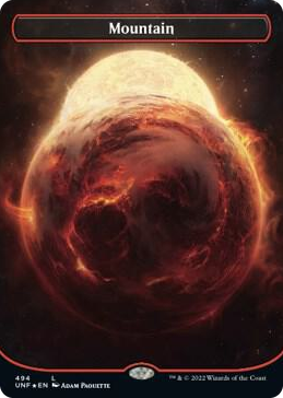 0494 Mountain (494) (Borderless) (Galaxy Foil) L Unfinity