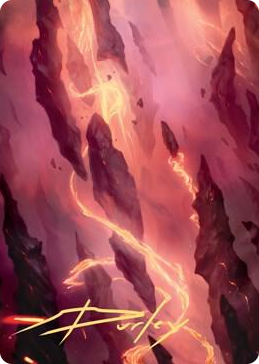 0016 Mountain Art Card (16/81) (Gold-Stamped Signature) S Art Series: Zendikar Rising